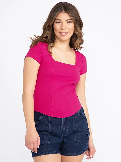 Women's Rib Corset Tee