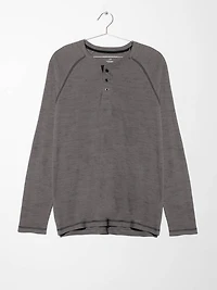 Men's Heathered Henley Shirt