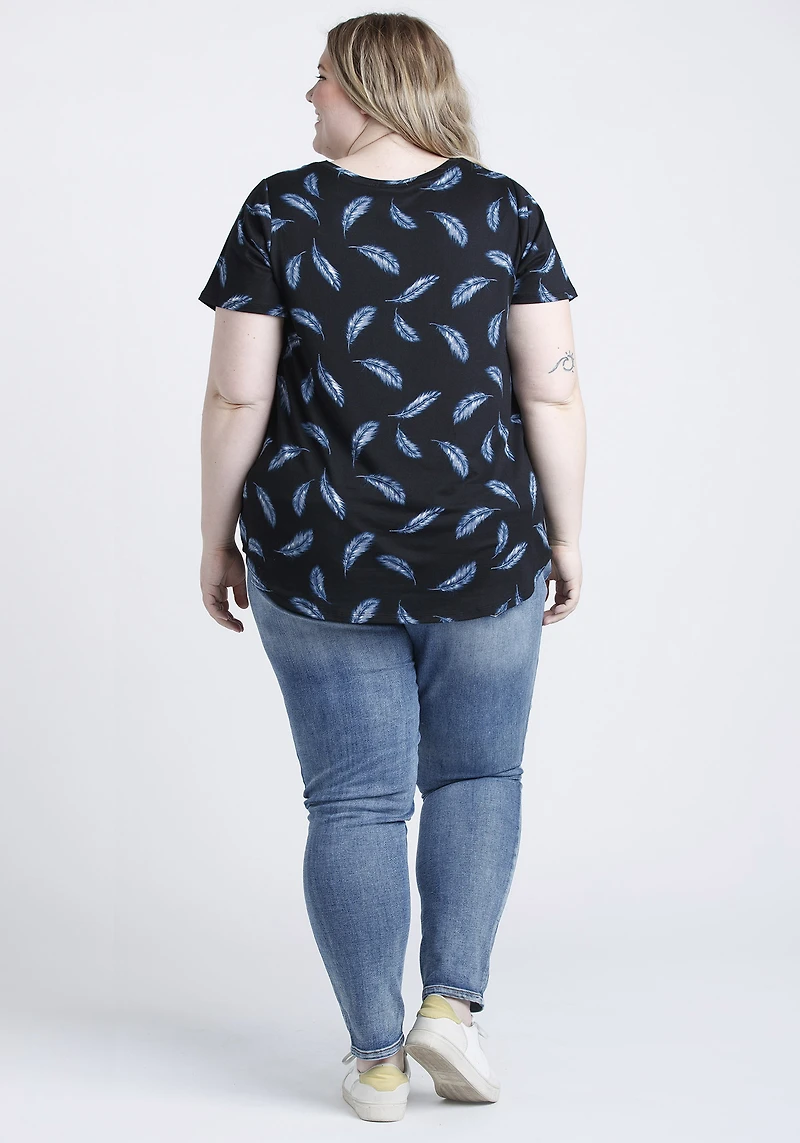 Women's Feather Scoop Neck Tee