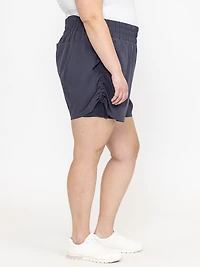 Women's Ruched Hybrid 2-in-1 Shorts