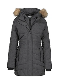 Women's Quilted Parka with Fooler