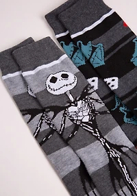 2pk Nightmare Before Christmas Crew Socks