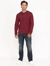 Men's Washed Henley Tee