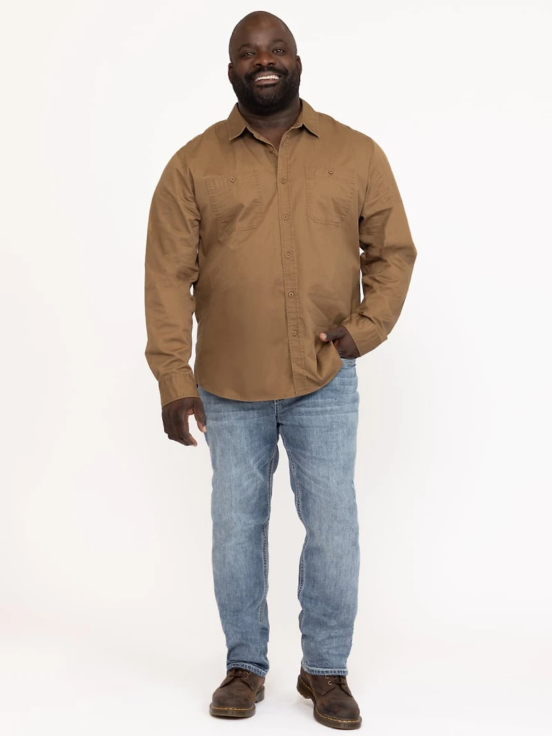 Men's Solid Washed Shirt