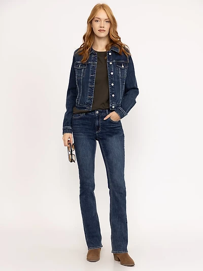 Women's Medium Dark Wash Baby Boot Jeans