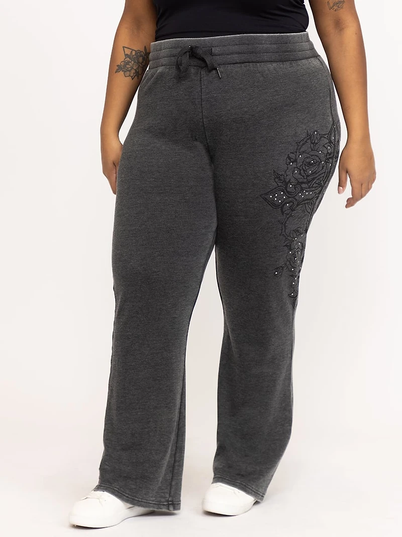 Women's Cross Print Fleeece Pant