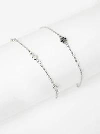 Women's Snowflake Chain Bracelet Set