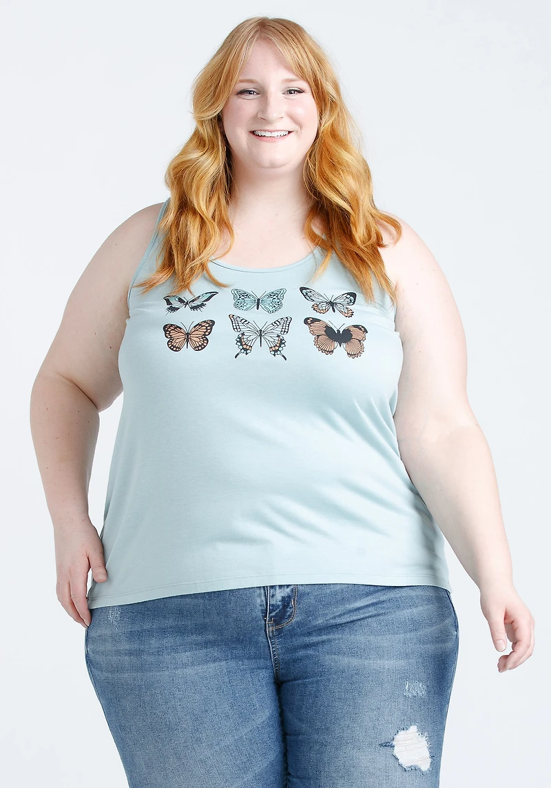 Women's Butterfly Keyhole Tank
