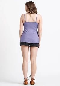 Women's Lace Overlay Cha Tank