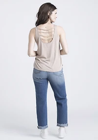 Women's Floral Butterfly Ladderback Tank