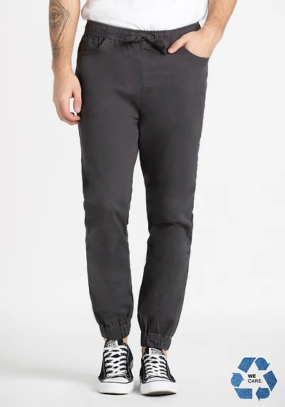 Men's 5 Pocket Dark Grey Twill Jogger