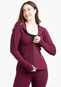 WOMEN'S ACTIVE ZIP FRONT HOODIE