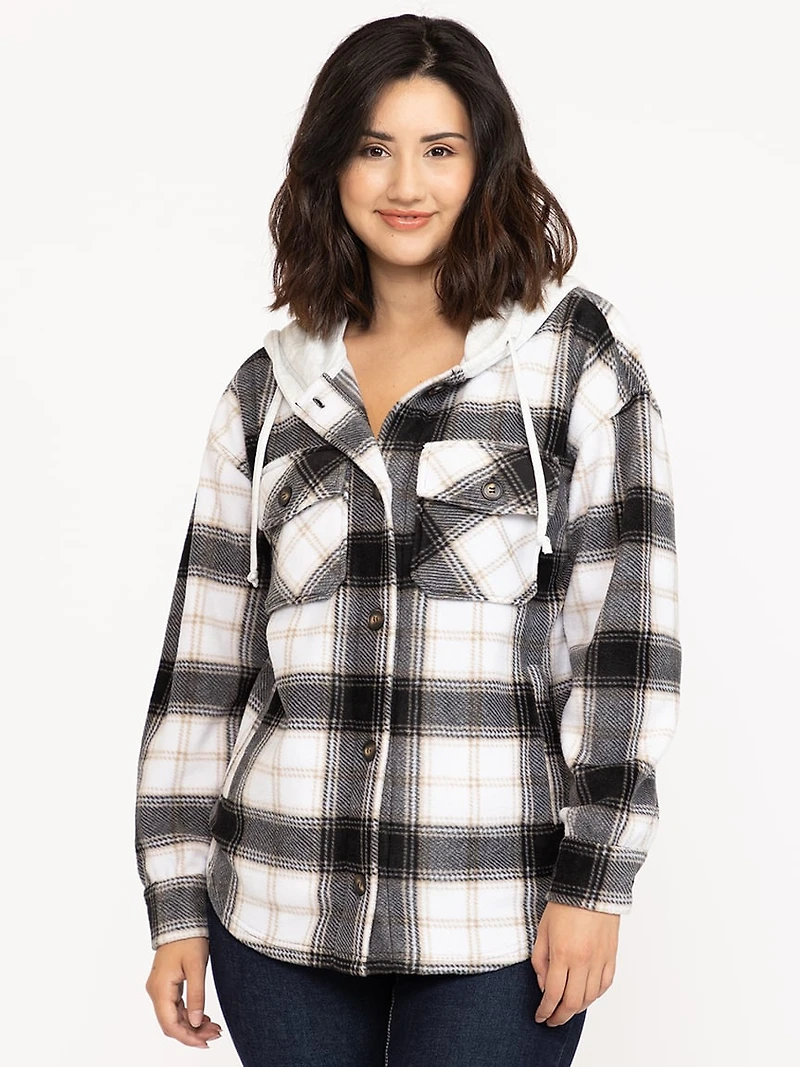 Women's Polar Fleece Plaid Shirt