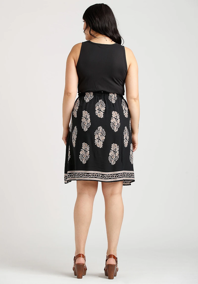 Women's Border Print Tank Dress