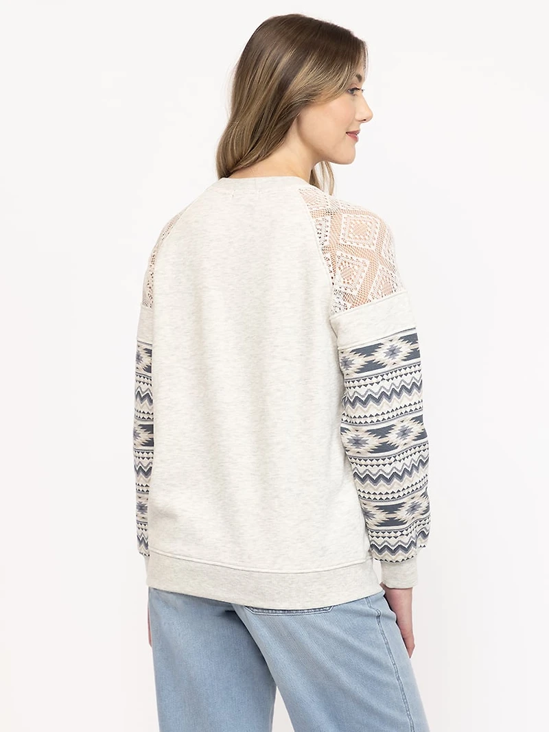 Women's Geo Sleeve Sweatshirt