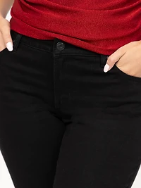 Women's Embellished Black Straight Leg Jeans