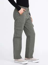 Women's Stretch Canvas Elastic Waist Cargo Pants