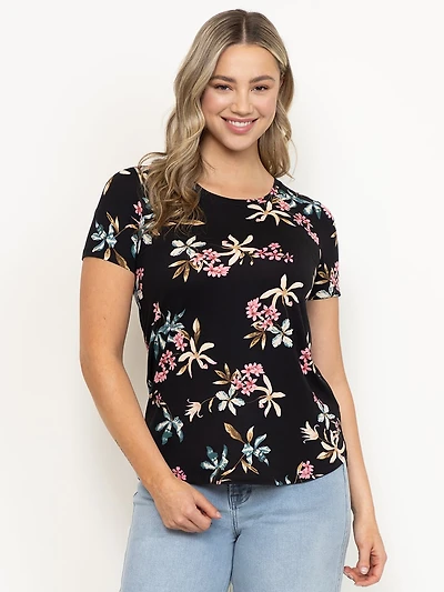 Women's Tropical Crew Neck Tee
