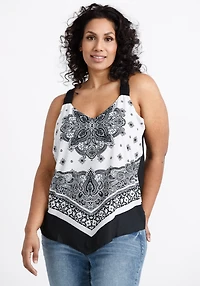 Women's Scarf Print Tank