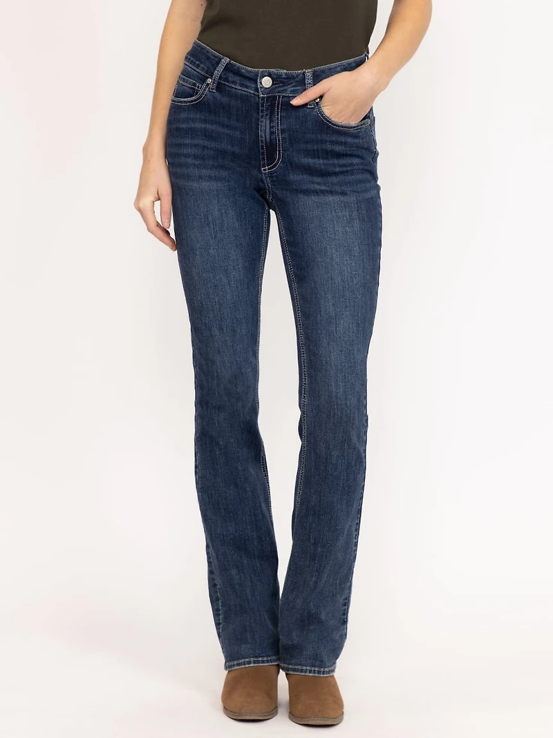 Women's Medium Dark Wash Baby Boot Jeans