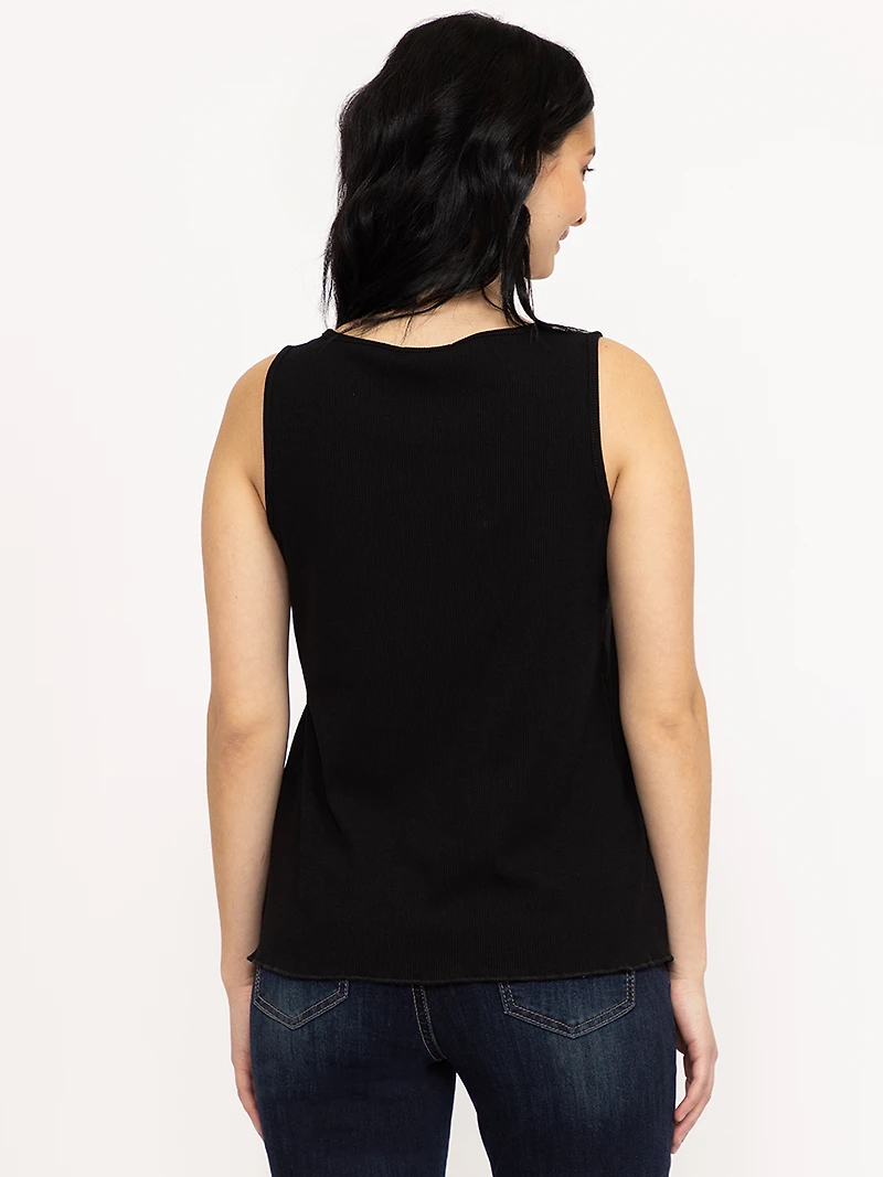 Women's Rib Split Neck Tank