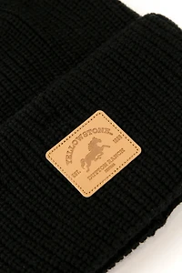 Yellowstone Rib Knit Patch Beanie