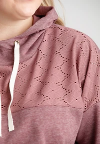 Women's Lace Insert Hoodie