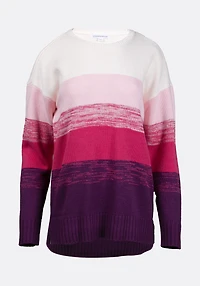 Women's Ombre Crew Neck Sweater