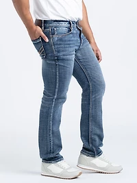 Men's Vintage Wash Slim Straight Jeans