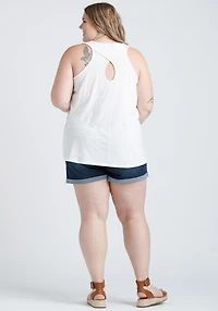 Women's Butterfly Heart Keyhole Tank