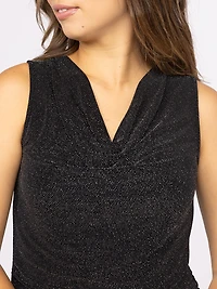 Women's Shimmer Cowl Neck Tank