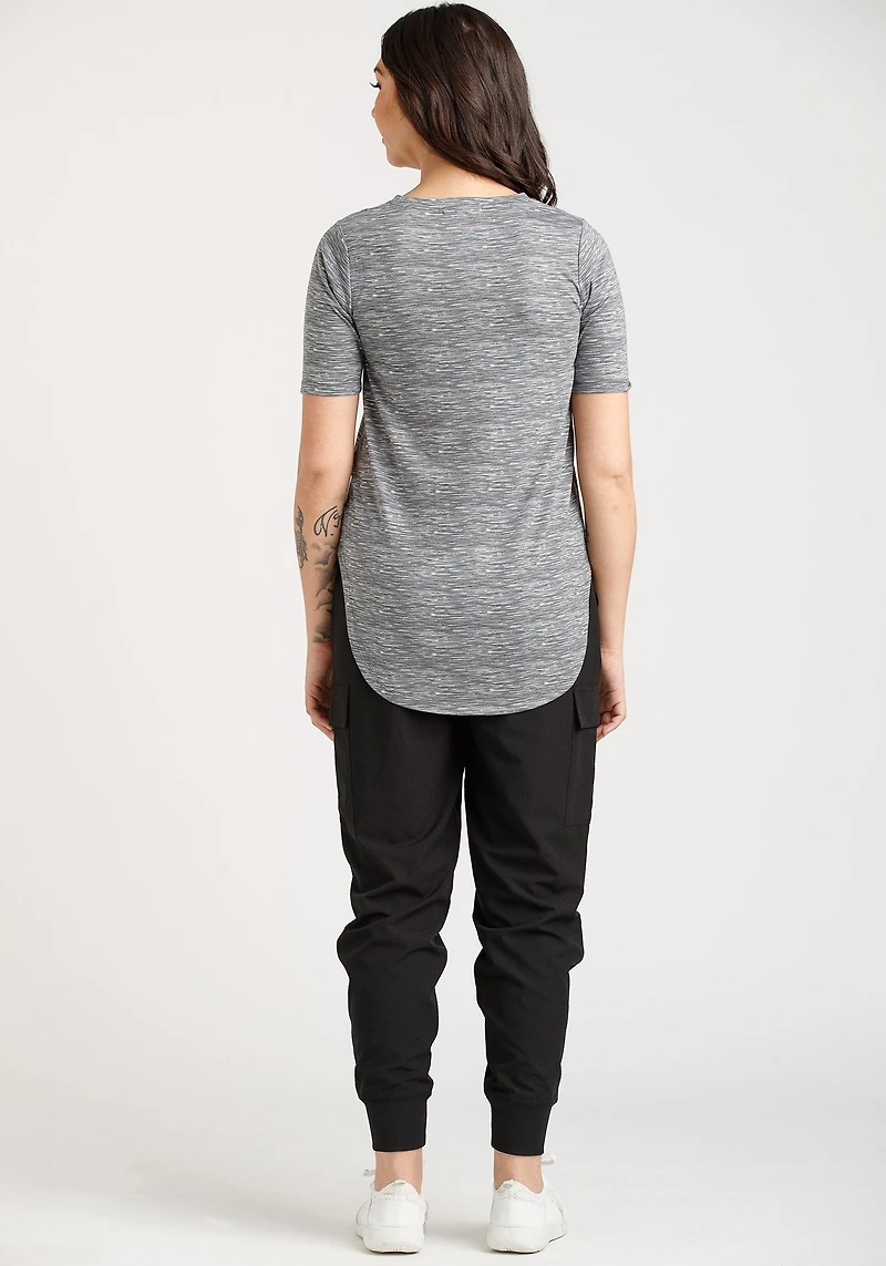 Women's Space Dye Print Active Tee