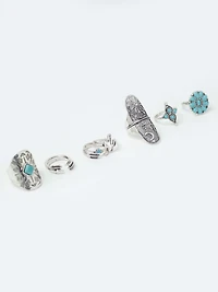 Women's Turquoise Boho Rings