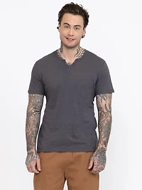Men's Slub Notch Henley Tee