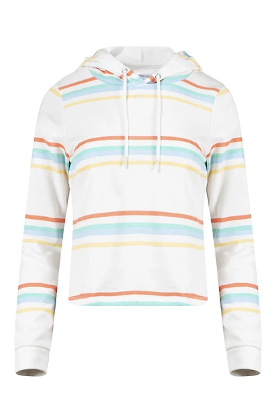 Women's Stripe Cropped Hoodie