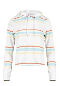 Women's Stripe Cropped Hoodie