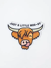 Moo-dy Sticker