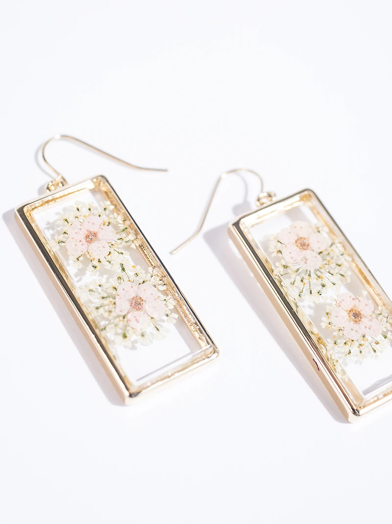 Women's Pressed Flower Earrings
