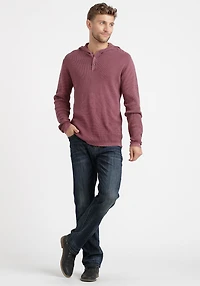 Men's Hooded Waffle Henley