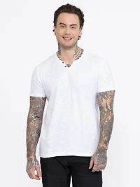 Men's Slub Notch Henley Tee