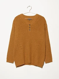 Women's Ribbed Boucle Henley