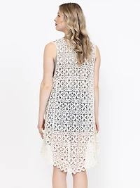 Women's Long Crochet Vest