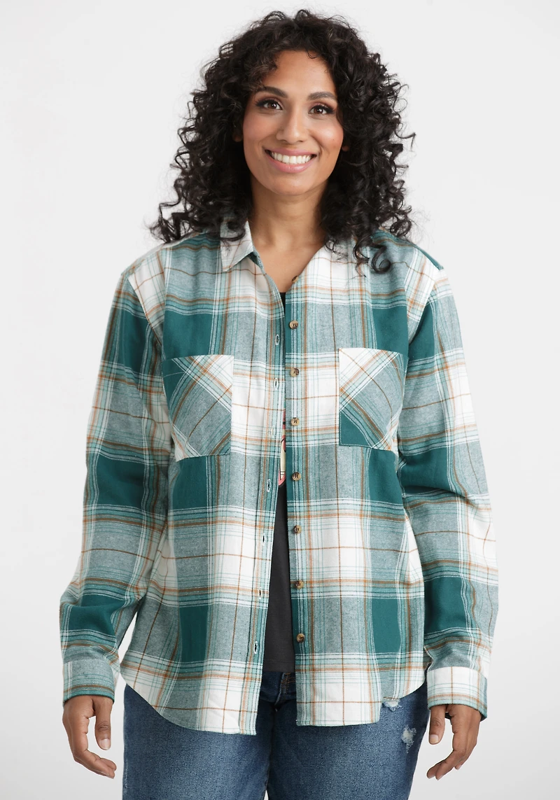 Women's Boyfriend Flannel Plaid Shirt