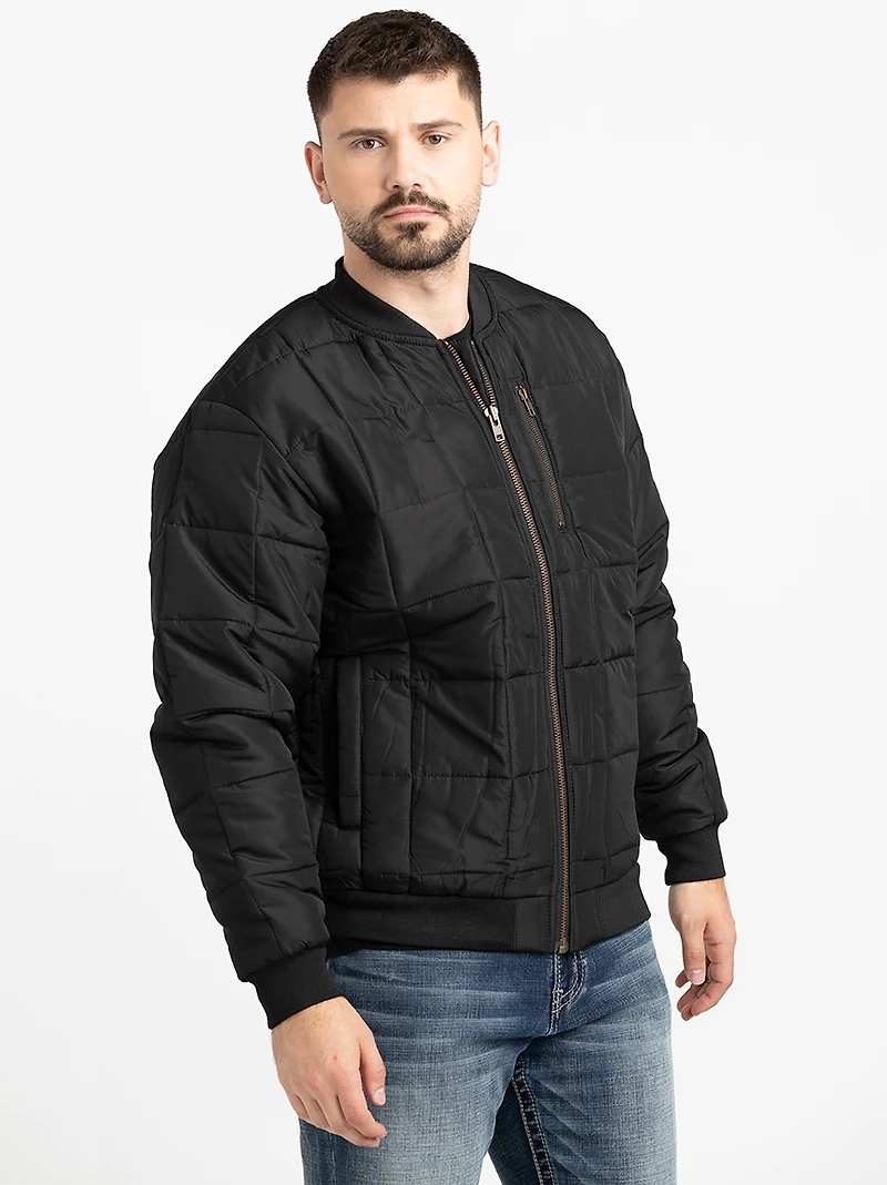 Men's Quilted Bomber Jacket