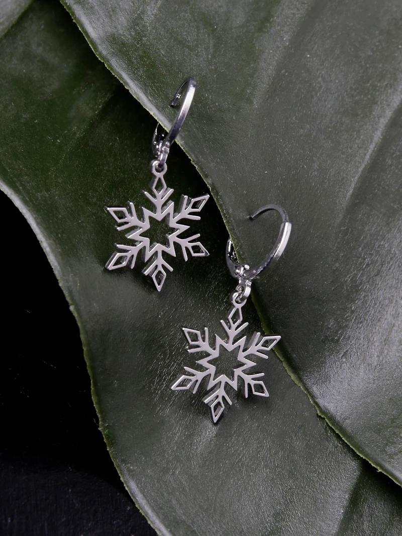 Women's Snowflake Drop Earrings