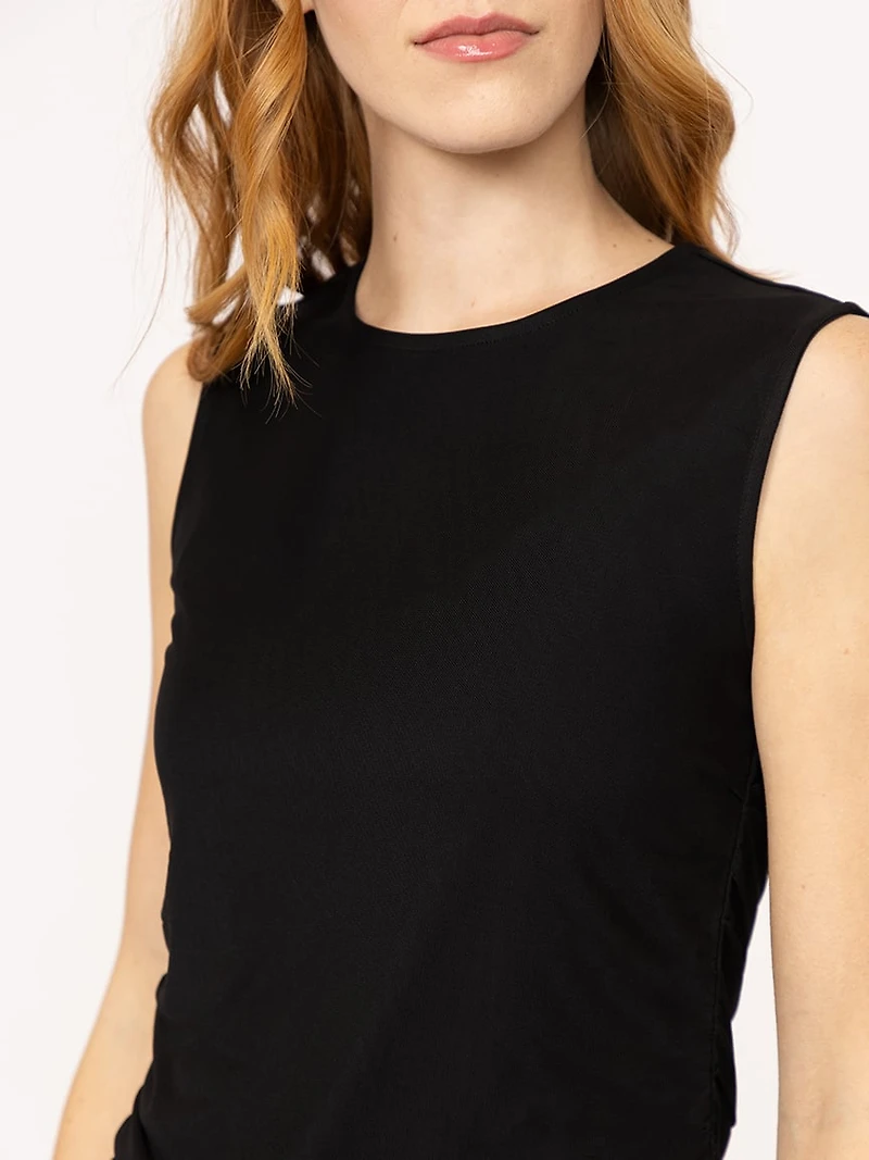 Women's Mesh Side Ruched Tank