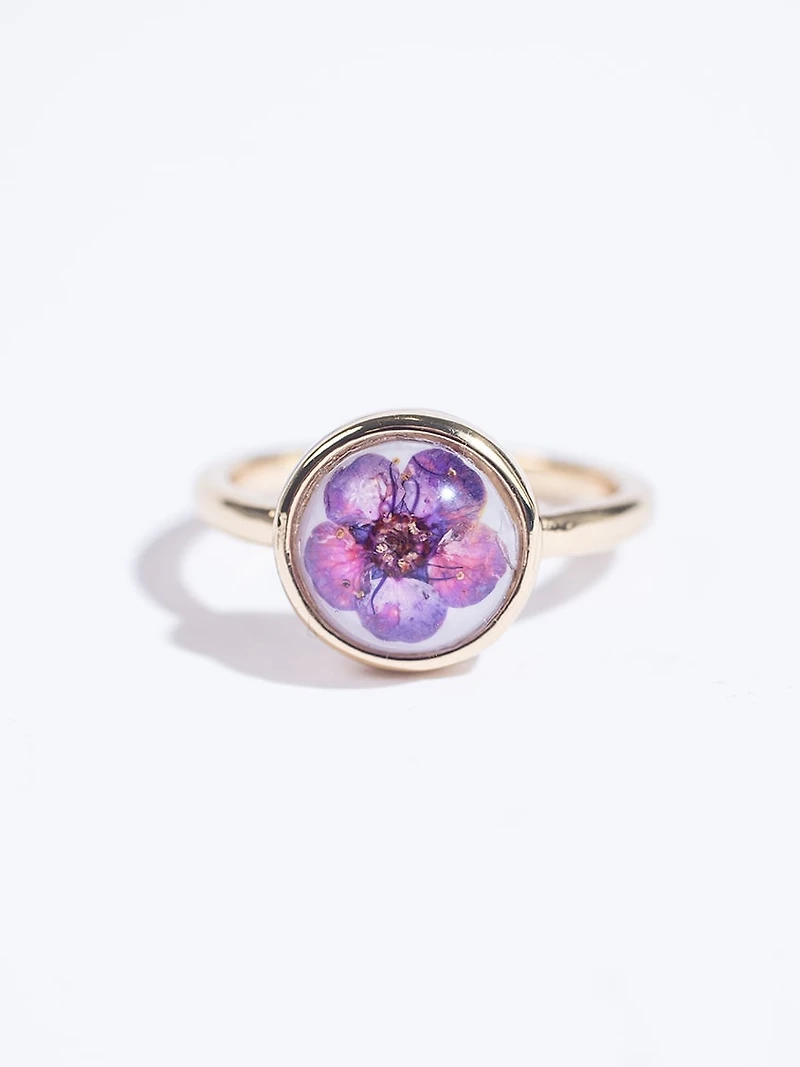 Women's Pressed Flower Ring