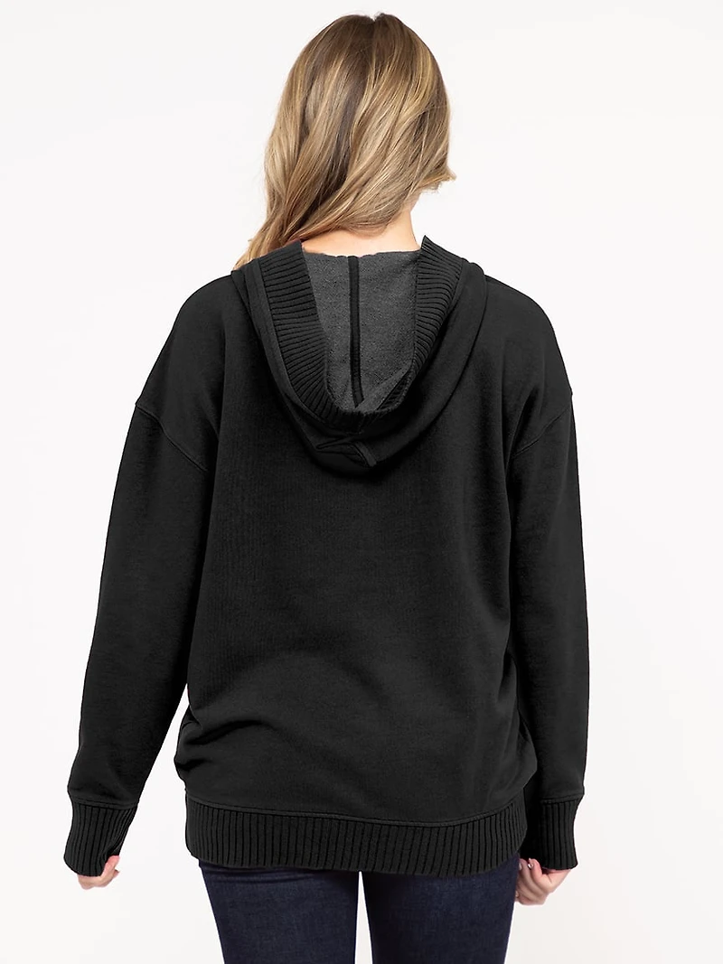 Women's V Neck Pop Hoodie