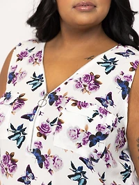 Women's Butterfly Floral Tank