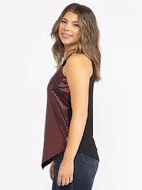 Women's Sequin Handkerchief Tank
